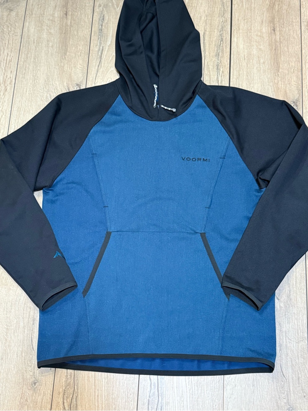 VOORMI Merino Wool Performance Hoodie Blue Navy Men’s Large Made USA - Picture 3 of 14